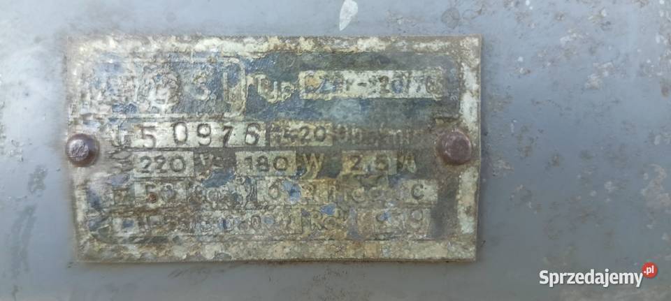 Zabytkowy stary PRL Silnik Frania 1959 180W 1420 Zalesie Górne sprzedam