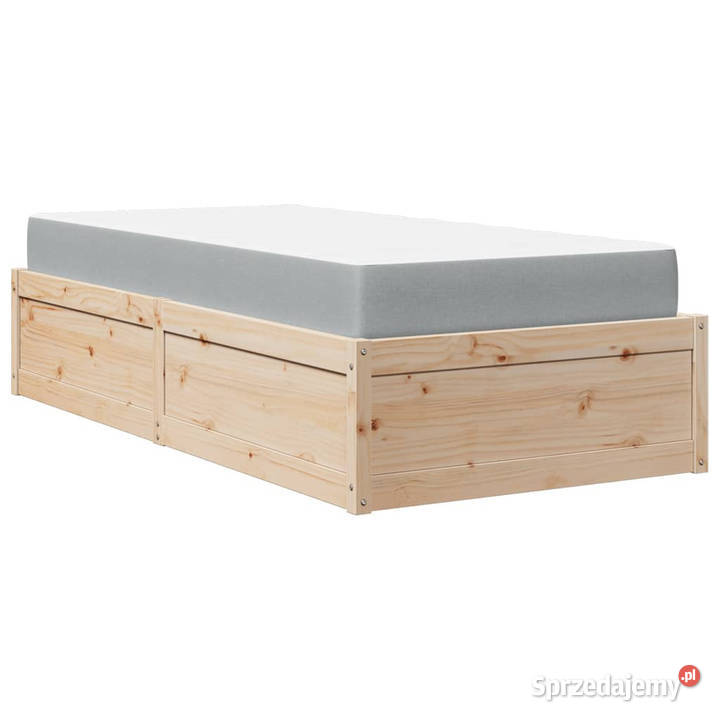 Łóżko z materacem lite drewno sosnowe 100x200 Warszawa