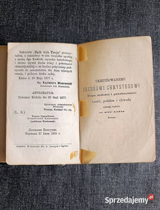Bądź wola twoja 1882 r Warszawa Ku czci i chwale Giżycko