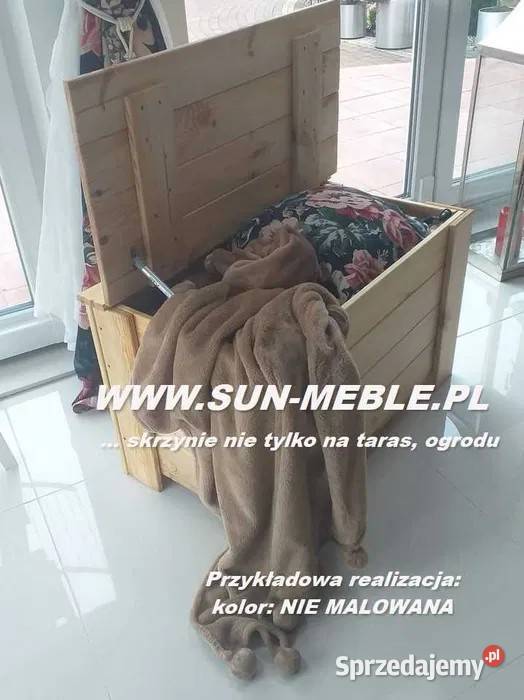 Skrzynia 80x50x50 KOLOR Kufer drewniany pokój Skrzynie ogrodowe
