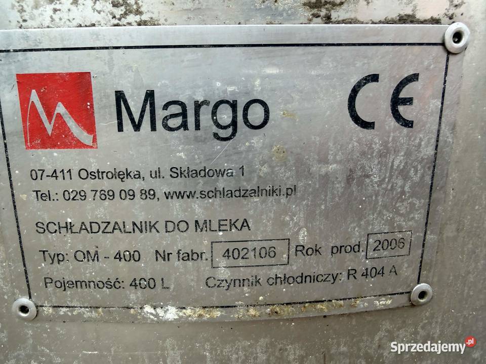 schładzalnik basen zbiornik do mleka 400L Myszyniec Stary