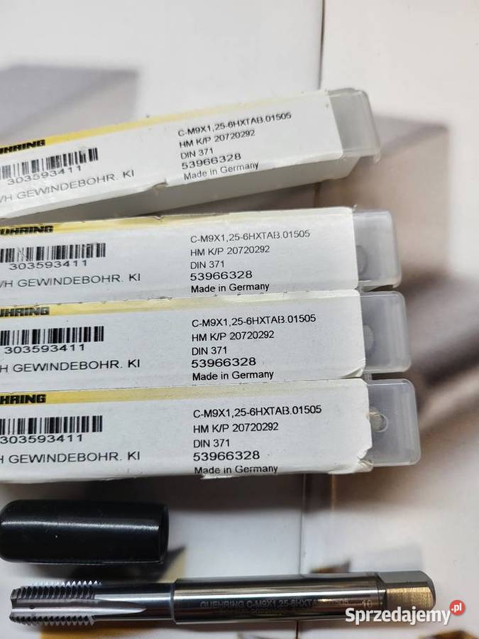 Gwintownik VHM z węglików spiekanych M9x125