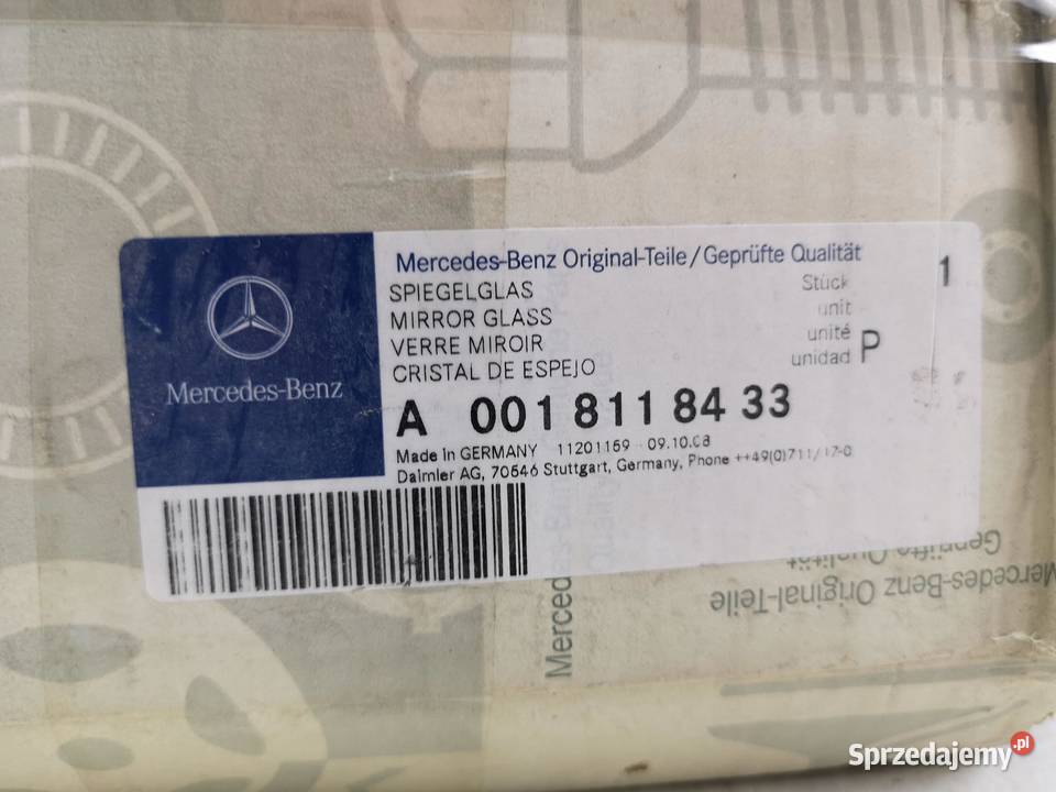 WKŁAD LUSTERKA MERCEDES AXOR 04 A0018118433 ciężarowe