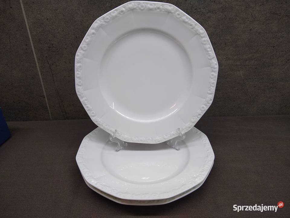 Talerz płytki Rosenthal Biała Maria Classic Rose Kalisz