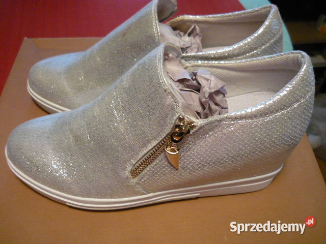 Buty srebrne Sneakersy Myszków