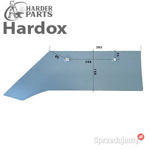 Lemiesz 300hektarów HARDOX SSP280/L części do pługa RABEWERK