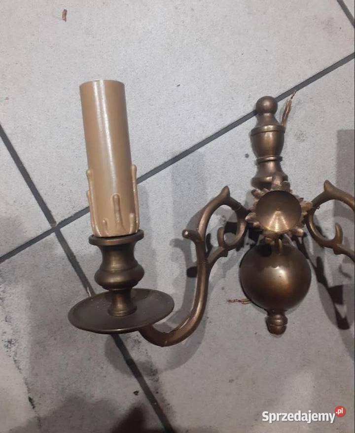 mosiężne kinkiety dwuramienne mazowieckie Warszawa sprzedam