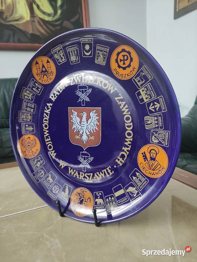 Duży talerz ceramiczny Pruszków lubelskie Janów Lubelski