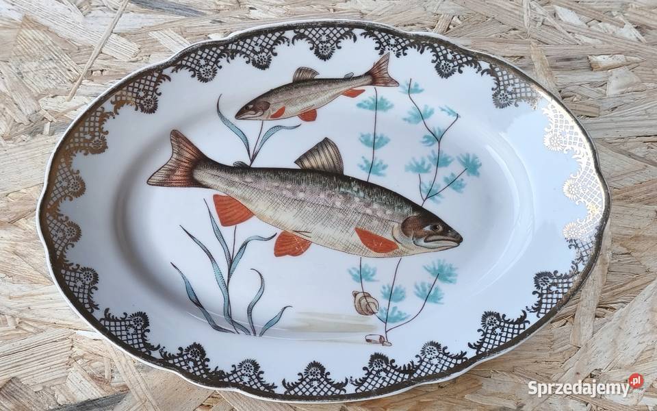 Półmisek na ryby producent Ćmielów 1960 r