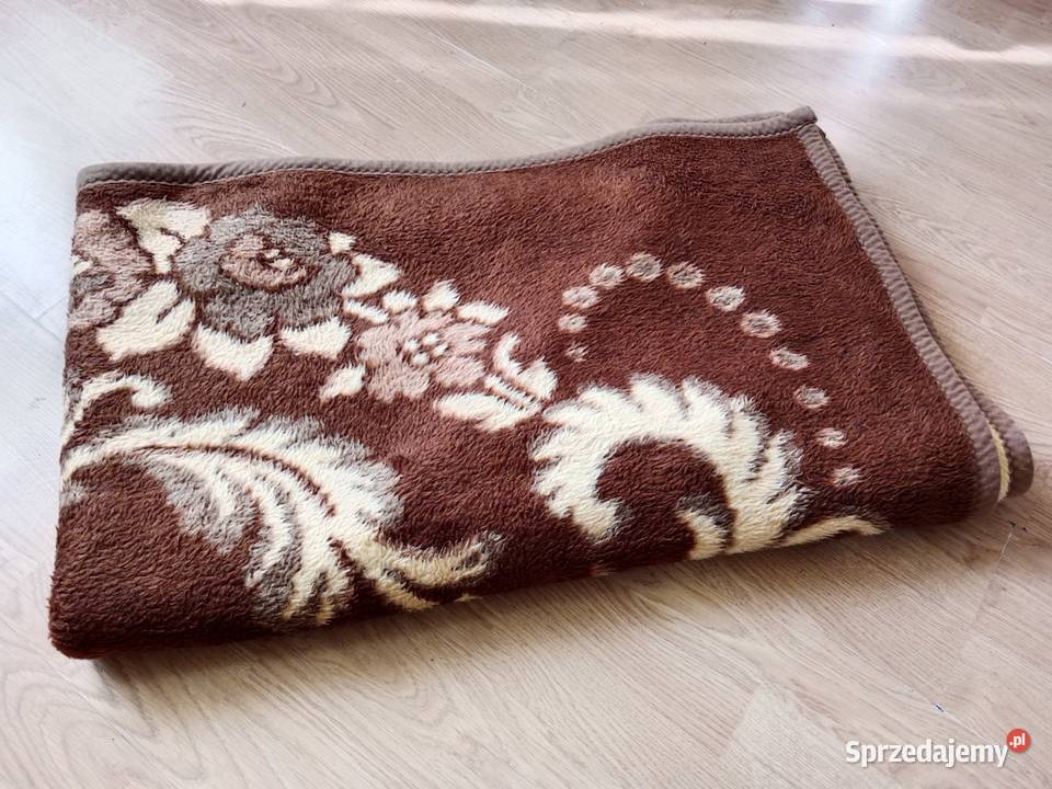 Gruby Koc z PRL Dwustronny Vintage 186x157 Ruda Śląska