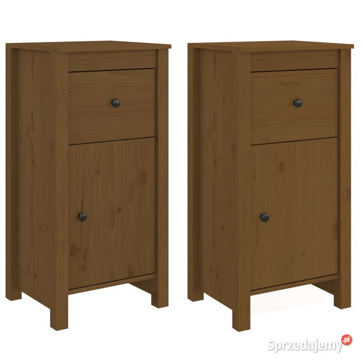 Szafki 2 miodowy brąz 40x35x80 lite drewno