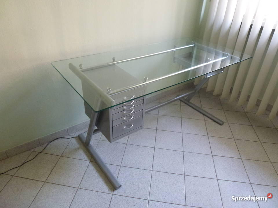 biurko szklane biurowe 74cm mazowieckie Warszawa
