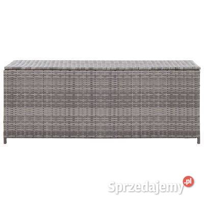 Skrzynia ogrodowa szara 120 x 50 x 60 rattan Warszawa