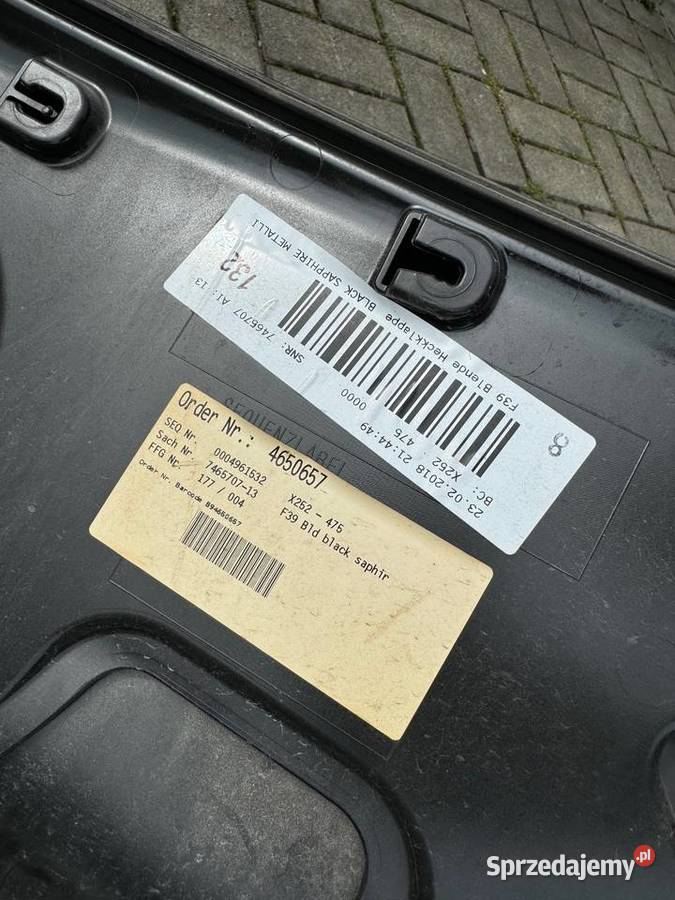 Osłona Tylnej Klapy Bmw X2 F39 51137467656 Rok produkcji 2018
