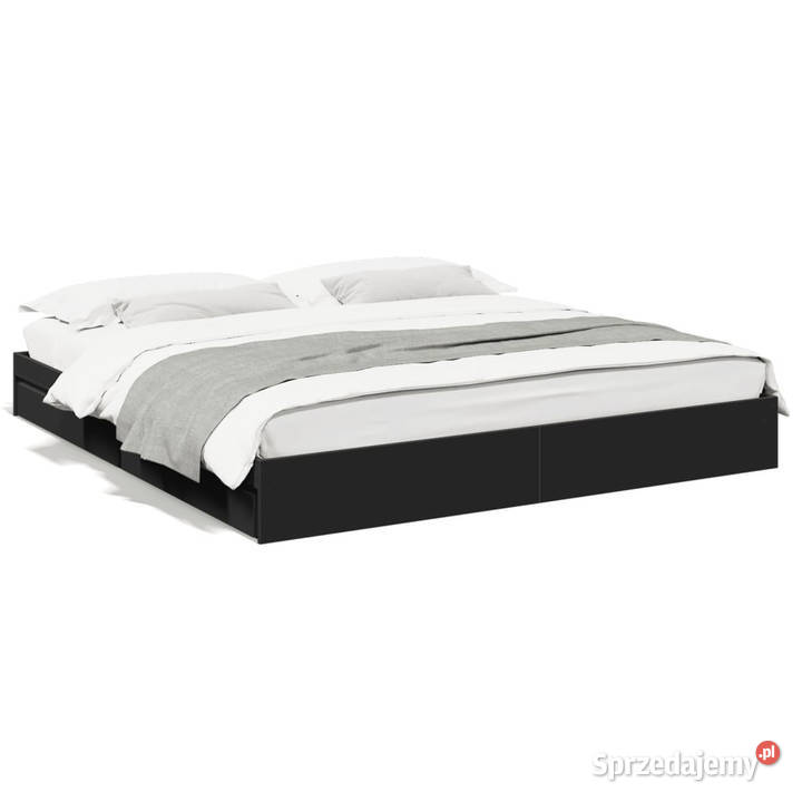 Rama łóżka z szufladami czarna 180x200 WM3280637 Warszawa