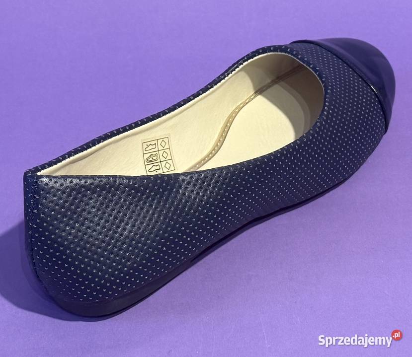 Granatowe baleriny połysk rozmiar 38 BAL9