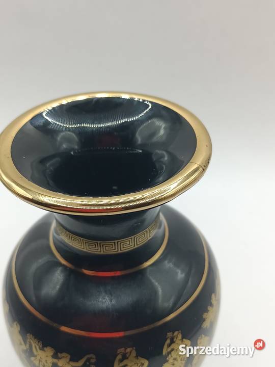 Wazon Grecja czarna ceramika 24 K
