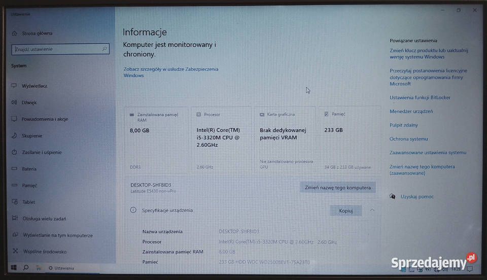 Laptop DELL Latitude E5430 14 mocny i5 8GB RAM Dell warmińsko-mazurskie Olsztyn