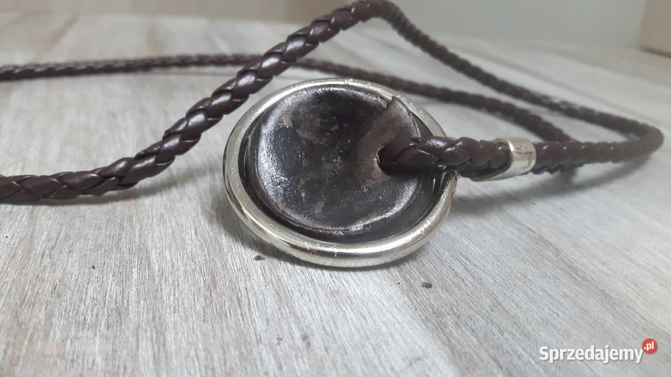 Naszyjnik ceramiczny ręcznie wykonany z gliny Otwock