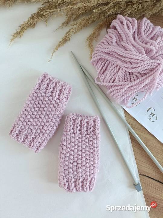 Rękawiczki mitenki wełna alpaka handmade