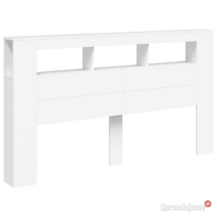 Wezgłowie łóżka z LED białe 180x185x1035