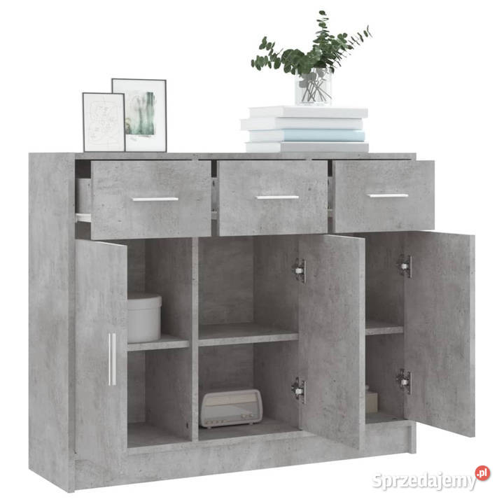 Szafka szarość betonu 91x28x75 materiał Warszawa