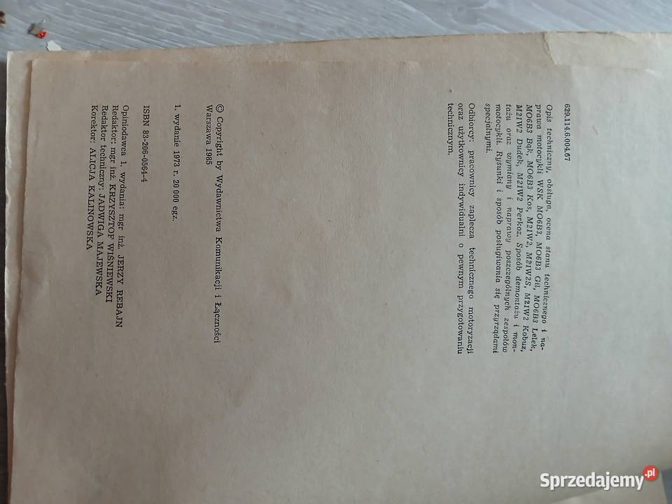 Książka napraw wsk Książki dla dzieci Lublin