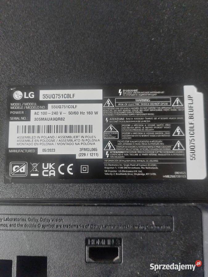 LG55UQ751 COLT PŁYTA GŁÓNA Nowy Sącz