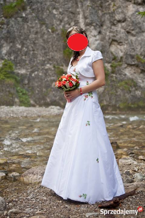 Suknia ślubna wyszywana koralikami Damska Witów
