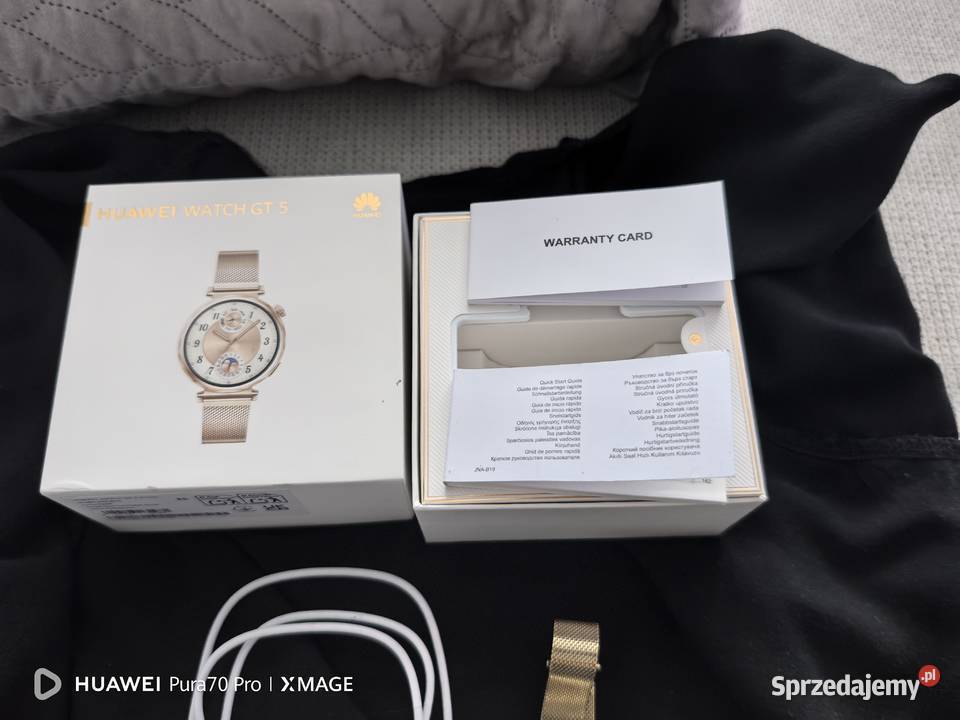 Zegarek Smart watch huawei gt5 złoty stan dolnośląskie Legnica