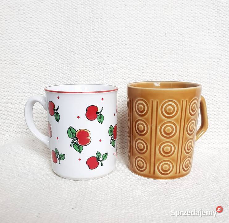 Porcelit Pruszków kubek jabłka owoce Porcelana i szkło Warszawa