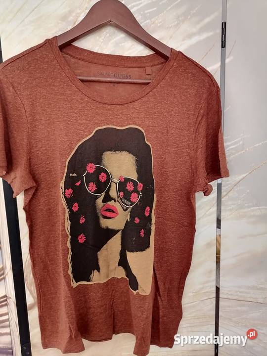 GUESS Tshirt czerwony Wrocław sprzedam