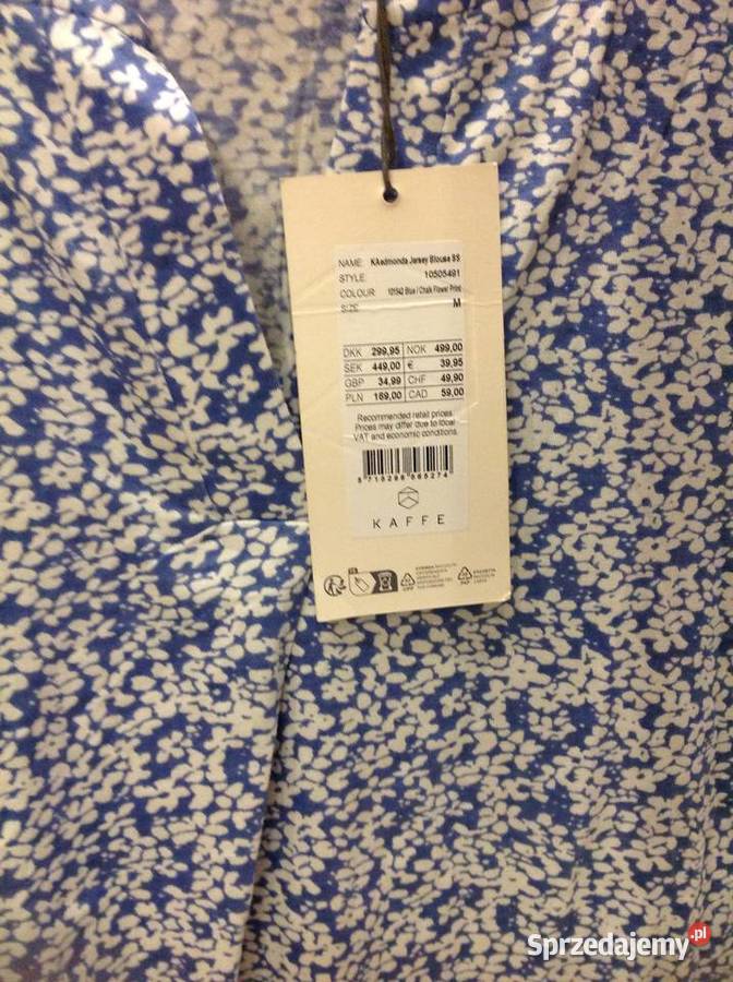 Bluzka Damska KAFFE M Kwiatki NOWA Nowa Sól