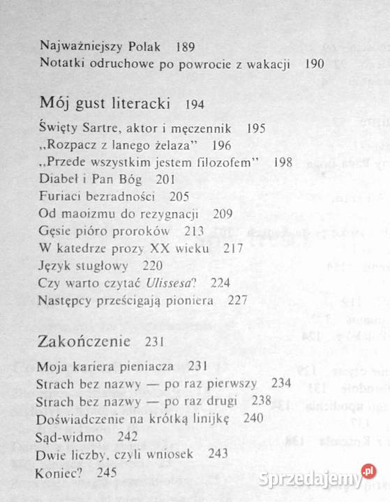 Paszkwil na samego siebie Zygmunt Kałużyński Rok wydania 1988 Chełm