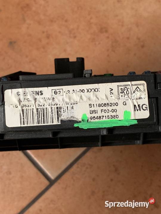 BSI 9648715380 S118085200 G C3 C4 Peugeot sprzedam