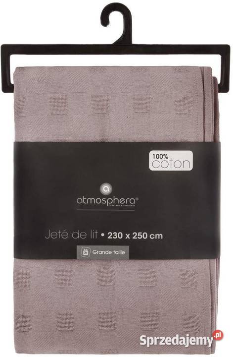 Narzuta na łózko pled bawełna 100 szara 160 x Dom i Ogród sprzedam