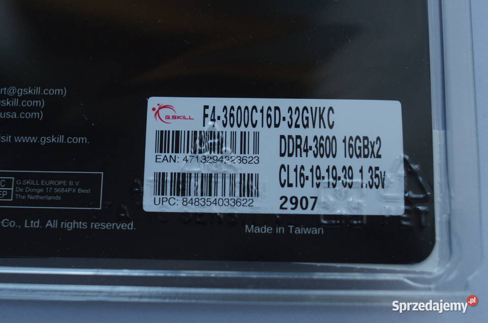 NOWA Pamięć RAM GSKILL Ripjaws V DDR4 32GB Budy Głogowskie