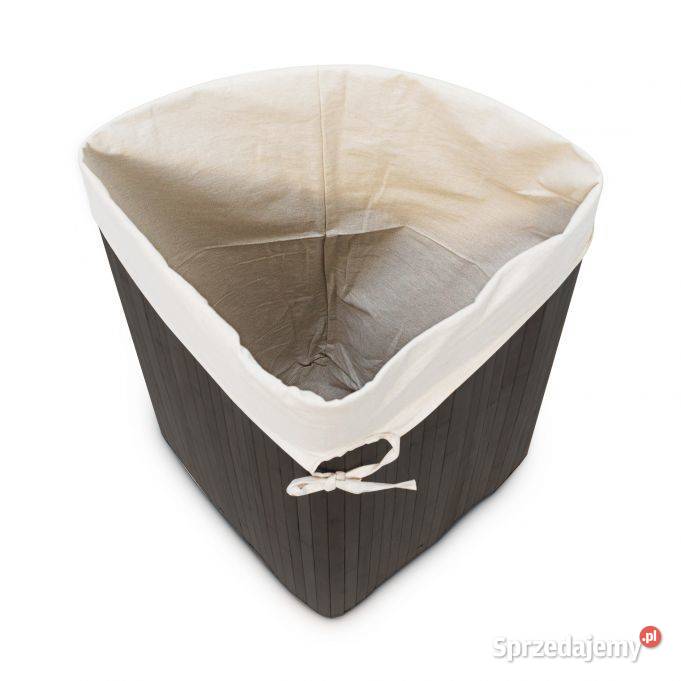 Kosz na pranie bambusowy z pokrywą 60 l podlaskie Białystok