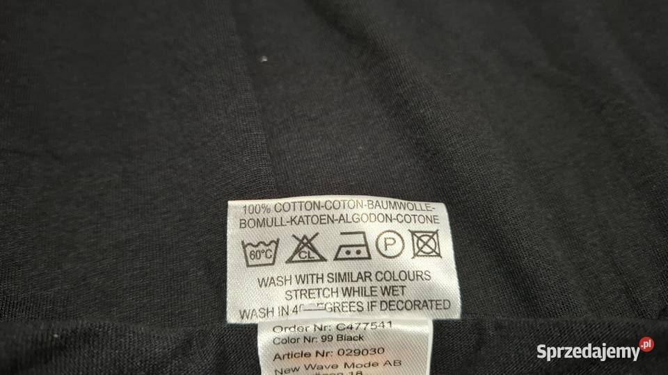 Koszulka krótki rękaw Tshirt czarna Amazon