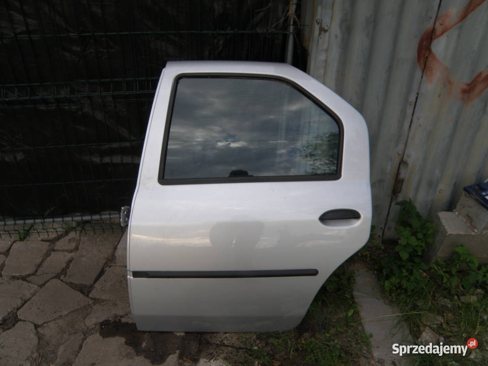 Drzwi tylne lewe srebrne Dacia Logan I sedan 04 Kraków