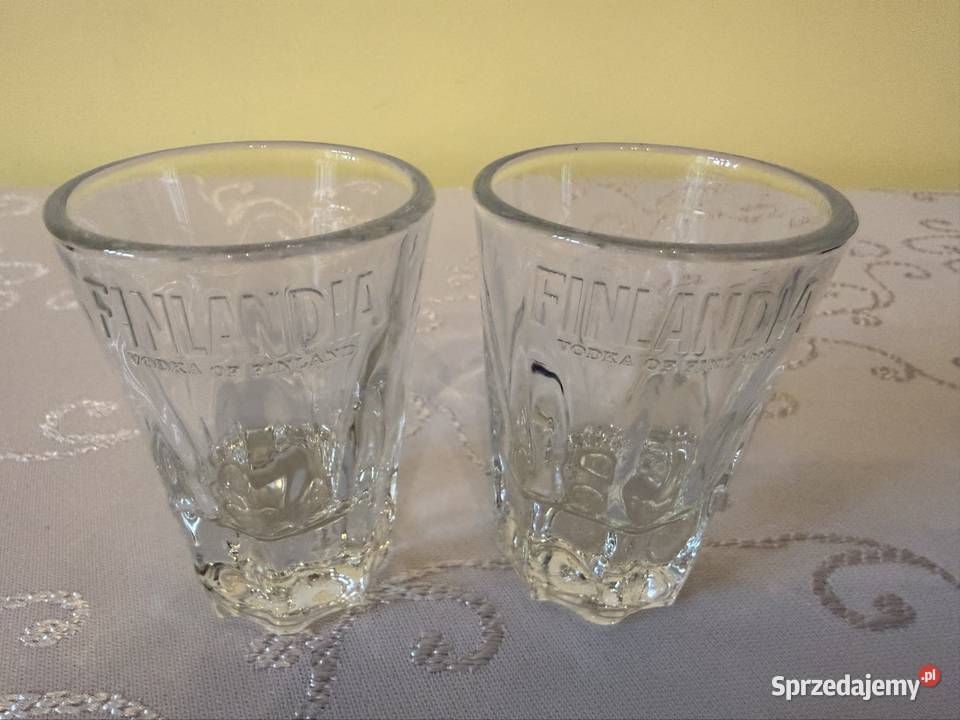 Kieliszki Finlandia Vodka tłoczone Grube Szkło z śląskie Czerwionka-Leszczyny
