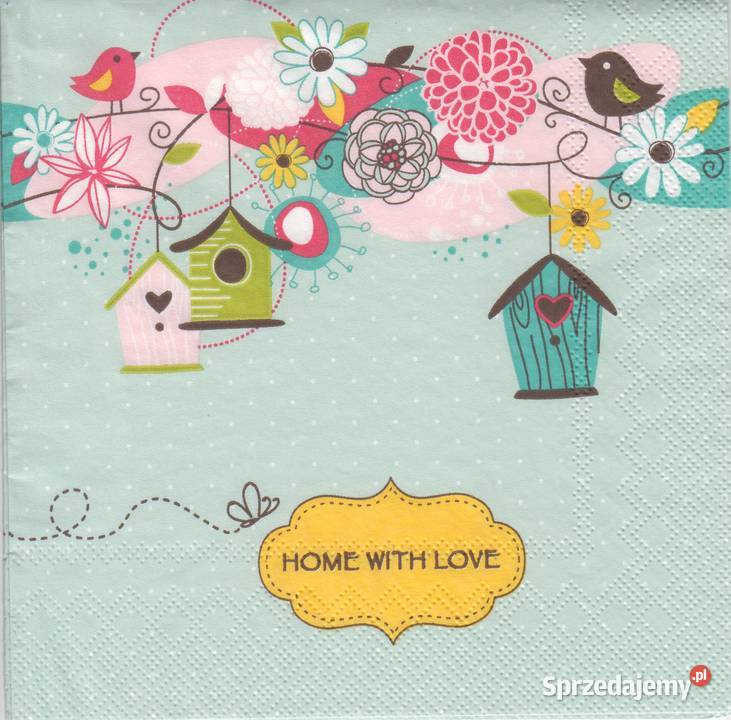 Dekupaż decoupage serwetki ptaki ptaszki sowa