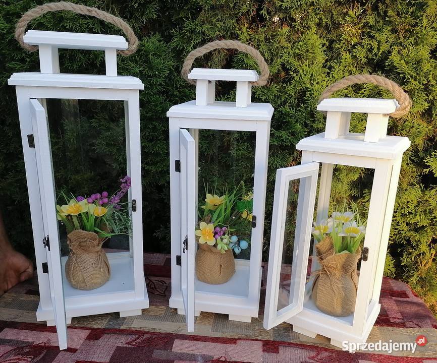 Piękne Lampiony super komplet duże biały Kluczbork sprzedam