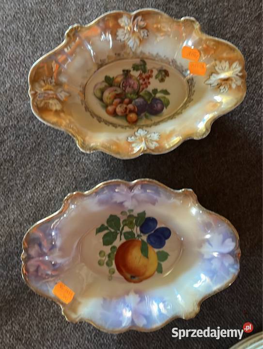 Patera owalna Półmisek z opalizowanej porcelany pomorskie