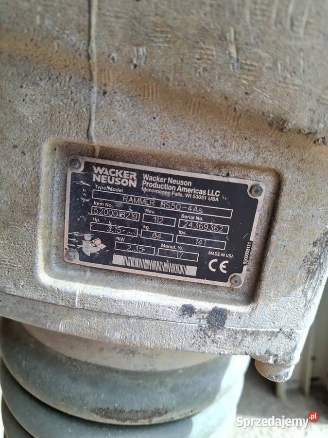 Zagęszczarka stopowa ubijak Wacker Neuson BS504A Puzdrowo