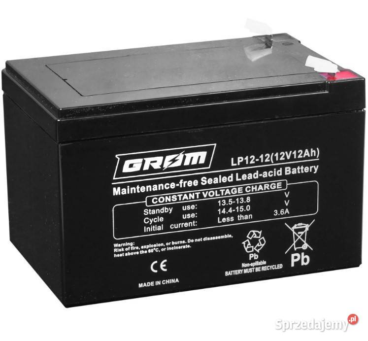 Akumulator żelowy GROM 12V 12Ah LP1212 Wałbrzych