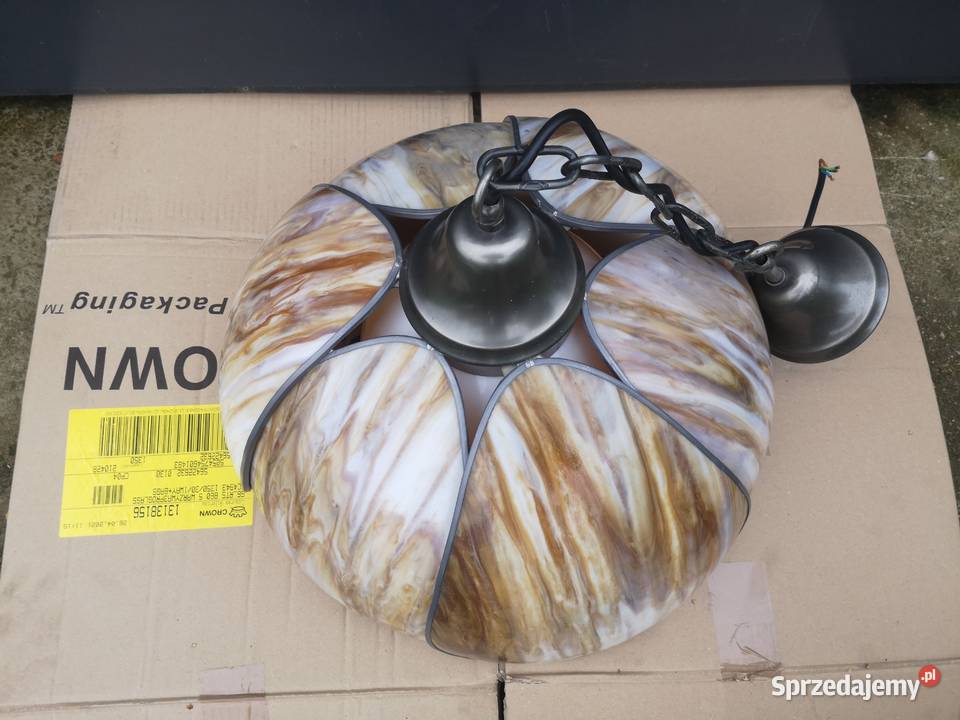 Lampa wisząca witrażowa Aleksandrów Łódzki