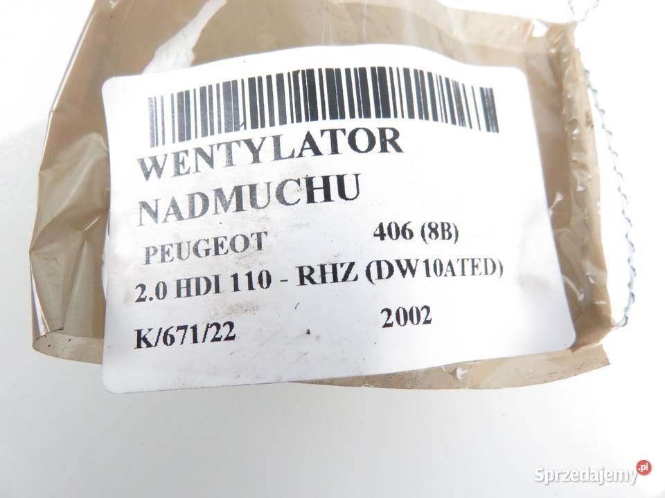 DMUCHAWA PEUGEOT 406 8B sprzedam