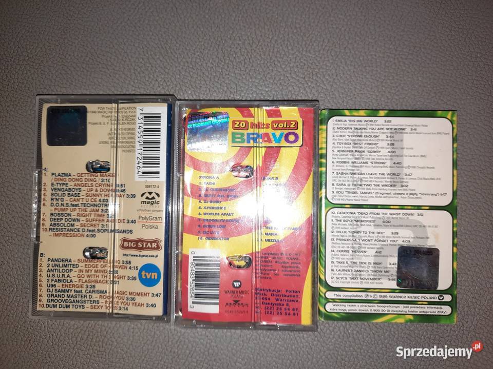 Zestaw kaset magnetofonowych z muzyką lat dolnośląskie Wrocław