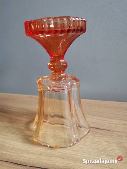 Stary szklany kolorowy kielich Katowice